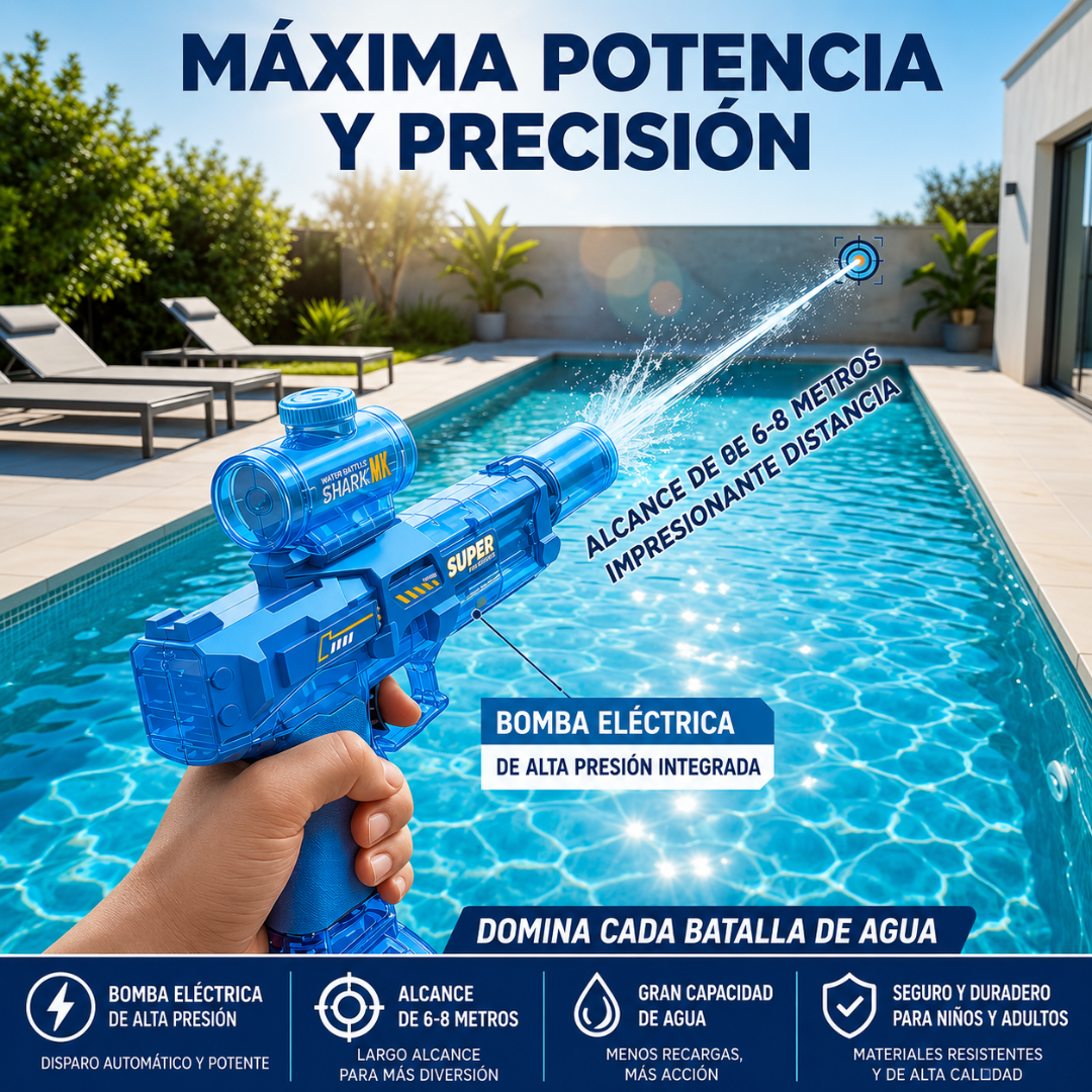 💦AkuaBoom™ | Pistola de Agua Automática Recargable